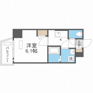 プレサンス天満橋ヴェルエラ【3階】の間取り