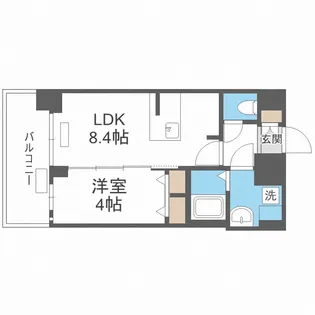 プレサンス南堀江ザ・センス【13階】の間取り