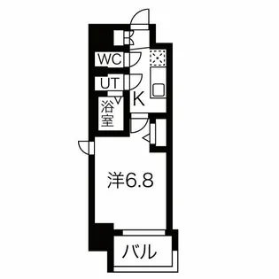 フォーリアライズ難波南レーヴ【7階】の間取り