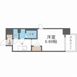 フォーリアライズ難波南レーヴ【3階】の間取り