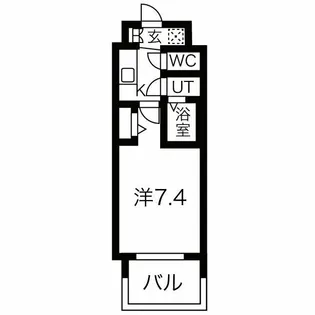 フォーリアライズ難波南レーヴ【6階】の間取り