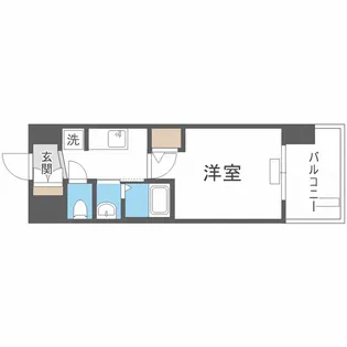 エステムコート難波Ⅶビヨンド【2階】の間取り