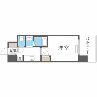 エステムコート難波Ⅶビヨンド【15階】の間取り