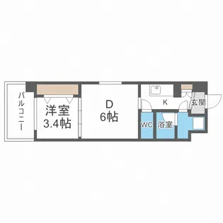 ファステート大阪マジョリティ【5階】の間取り