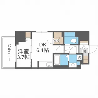 ジオエント新町【5階】の間取り