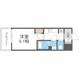 メルディア大正D.C.【6階】の間取り