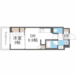 アーバネックス大阪城北【6階】の間取り