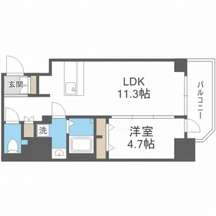 コンフォリア・リヴ新大阪WEST【9階】の間取り