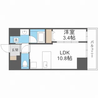 Wave on Horie Tower【10階】の間取り