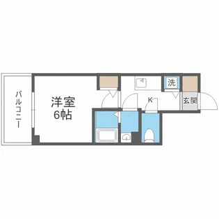 エスリードレジデンス大阪本町【6階】の間取り