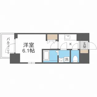 エスリードレジデンス大阪本町【6階】の間取り