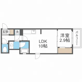 シーズンフラッツ阿波座【12階】の間取り