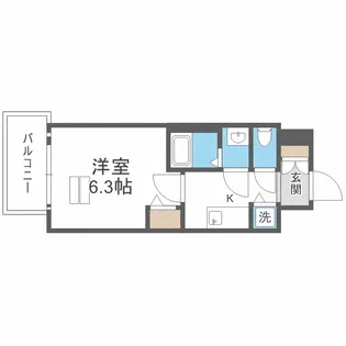 ゼオン大阪EAST【2階】の間取り