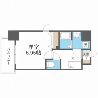 フォーリアライズ難波シエロ【6階】の間取り