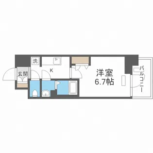 プレサンス OSAKA 西中島リエゾン【8階】の間取り