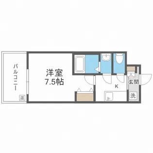 スプランディッド中之島WEST【8階】の間取り