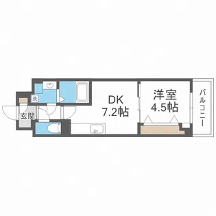 Gioia Namba【8階】の間取り