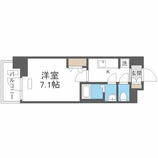 プレサンス OSAKA 西中島リエゾン【6階】の間取り