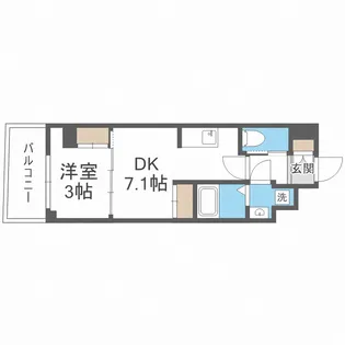 セレニテ難波プリエ【4階】の間取り