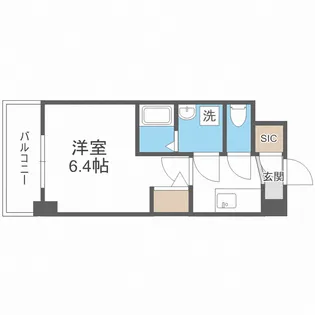 アドバンス西梅田ビオス【5階】の間取り