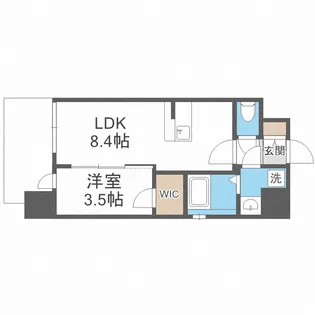 レジュールアッシュ三国本町【4階】の間取り