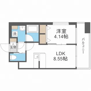 プレジオ城北【12階】の間取り