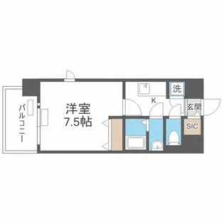 レジュールアッシュ都島ヴェルクレール【3階】の間取り