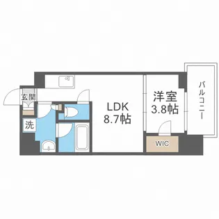 エル・セレーノ天満橋【12階】の間取り
