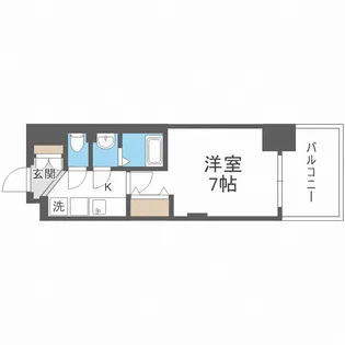 Luxe西長堀【6階】の間取り