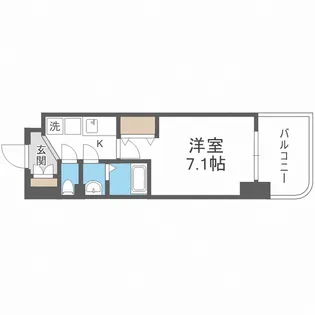 Luxe西長堀【9階】の間取り