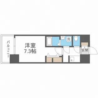 S-RESIDENCE三国WEST【7階】の間取り