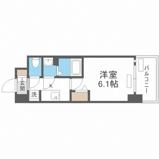 プレサンス天神橋筋六丁目ヴォワール【10階】の間取り