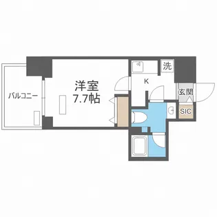 パークアクシス四ツ橋【9階】の間取り
