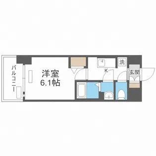 プレサンス天神橋筋六丁目ヴォワール【6階】の間取り