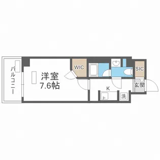 パークアクシス四ツ橋【14階】の間取り