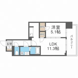 S-RESIDENCE日本橋Qualier【13階】の間取り