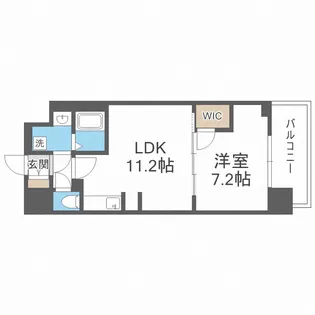 S-RESIDENCE日本橋Qualier【13階】の間取り