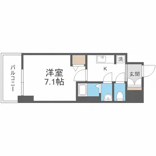 プリムール新深江【7階】の間取り