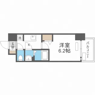 プレサンス天神橋筋六丁目ヴォワール【2階】の間取り