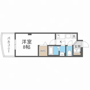 Luxe難波南【6階】の間取り