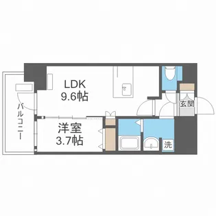 プレサンス天王寺ノースヴィアーレ【9階】の間取り