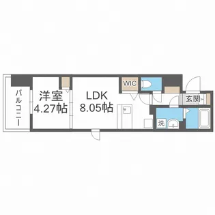 Luxe難波南【7階】の間取り