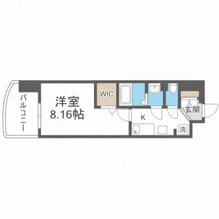 Luxe難波南【10階】の間取り