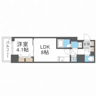 RISING Maison 本町橋【3階】の間取り