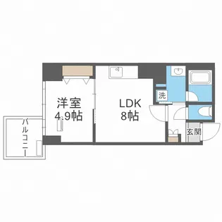 RISING Maison 本町橋【7階】の間取り