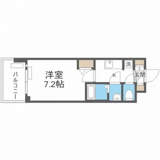 プレサンス天王寺ノースヴィアーレ【7階】の間取り