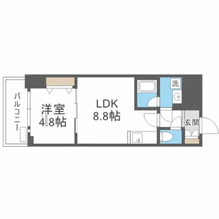 RISING Maison 本町橋【10階】の間取り