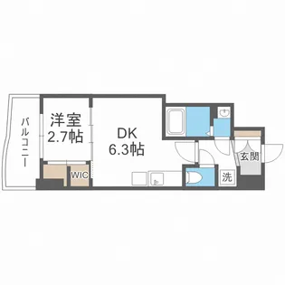 セレニテ桜川駅前プリエ【15階】の間取り