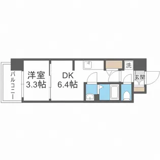 BPRレジデンス天満橋【7階】の間取り