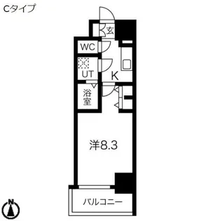 ワールドアイ阿波座パークサイド【6階】の間取り